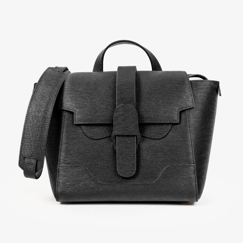 Senreve Mini Maestra Mimosa Black Leather Bag